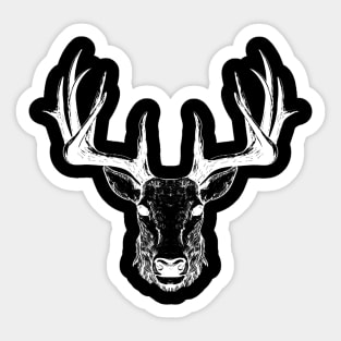 Deer With Big Antler Sticker